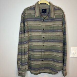 Men's Large Rails Runson Flannel Shirt in Redwood‎ Stripe